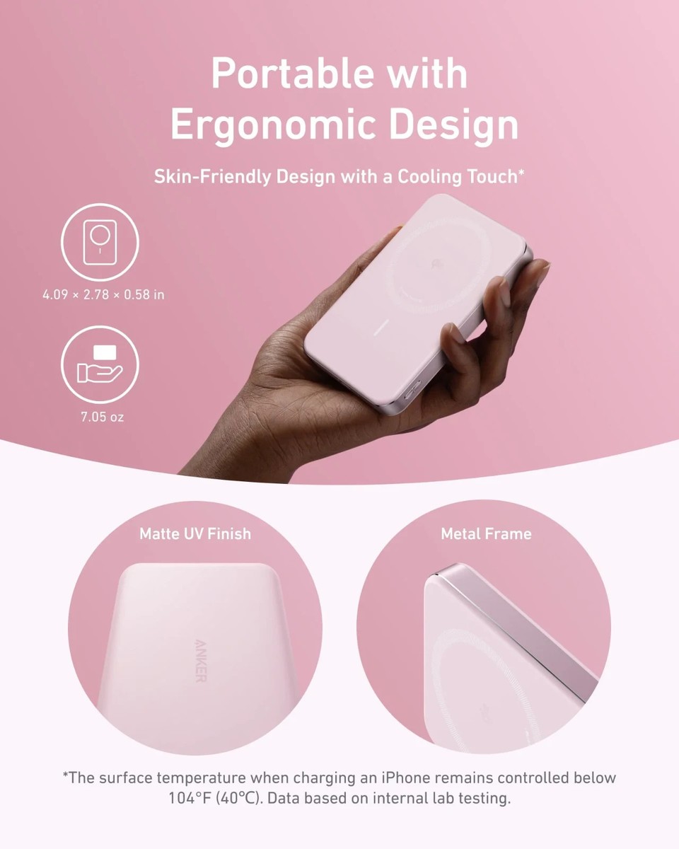 Anker MagGo Power Bank 10000mAh Slim Magnetic Battery Qi2 MagSafe