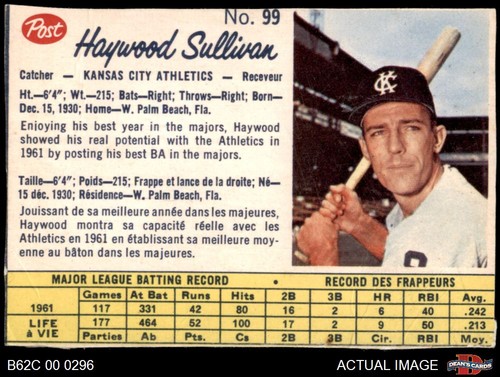 1962 Haywood Sullivan #99