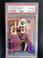 Giannis Antetokounmpo My House Blue PSA GEM MT 10 Donruss Optic POP 1 Of 1