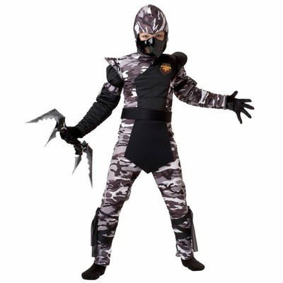 Arctic Force Ninja Stealth japanische Krieger Troopers Karate Jungen Kostüm