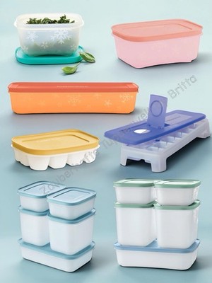 Tupperware Eiskristall Set (5) Eis Kristall Gefrierbehälter 170ml,450ml,1L,2,25L