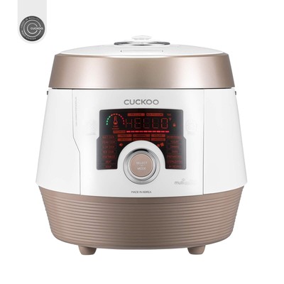 CUCKOO Electric Pressure Cooker 14 Menu Options: White, CMC-ASB601F White/Gold