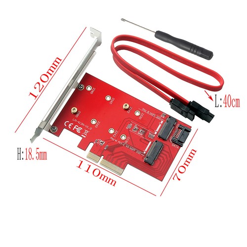 2Port M.2 B+M Key SSD to PCI-E PCI Express 4X 4 Lane Adapter Converter Card - 第 3/11 張圖片