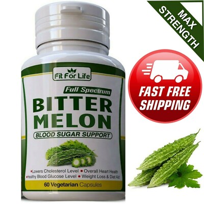 BITTER MELON ORGANIC GOURD PILLS Blood Sugar Support Glucose Levels 60 CAPSULES