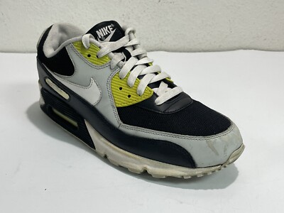 2012 Nike Air Max 90 Black White Volt Grey Men's Size US  325018-095