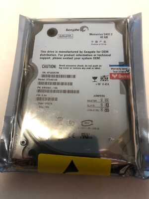 NEU NEW 40GB IDE PATA Seagate ST94813A Festplatte 2.5'' IDE 8 MB Cache 5400 RPM