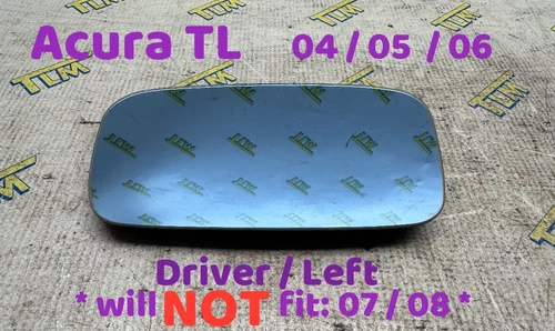 04-06 Acura TL Door Rear View Mirror Glass DRIVER LEFT 2004 2005 2006 05 OEM