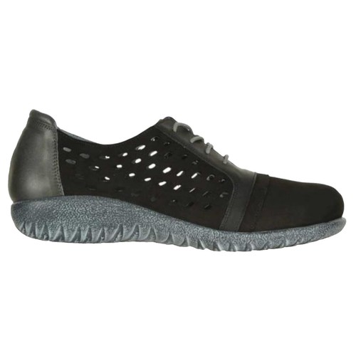 Mens Naot Chief Black Nubuck Leather Lace Up Low-profile  display picture 3