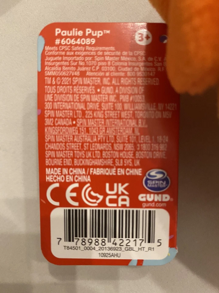 Peluche Gund Drops Winky Eye Paulie Pup Dog 6,5 pulgadas TOTALMENTE NUEVO Foto 3 de 4