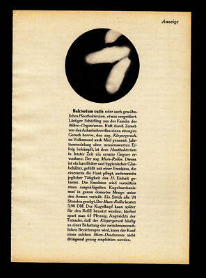 3w3870/ Alte Reklame von 1966   Bakterium cutis   Mum Deodorants