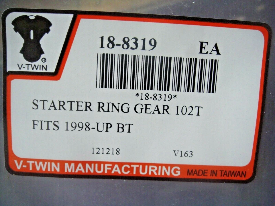 Harley Ring Gear 102 dientes embrague tambor arranque perno FLST V-Twin 18-8319 Z9 Foto 2 de 3