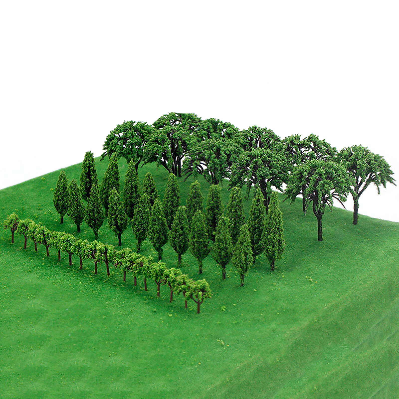 Plastic Model Trees Train Railroad Wargame Park Scenery HO Scale Scene Layout