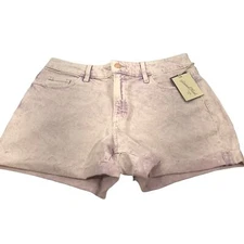Universal Thread Women's Size 10 High Rise Midi Short Purple Acid Wash New