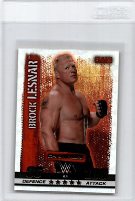 2017 Topps WWE Slam Attax 10th Edition Gold Champion Brock Lesnar