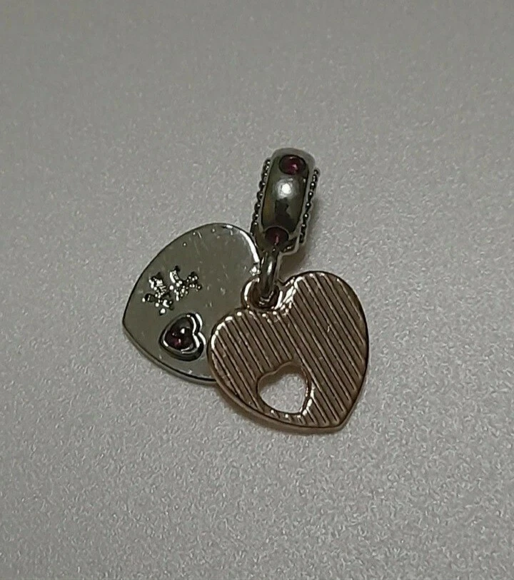 Charm Per Bracciale Cuore Love In Acciaio Color Argento Silver - Immagine 3 di 3