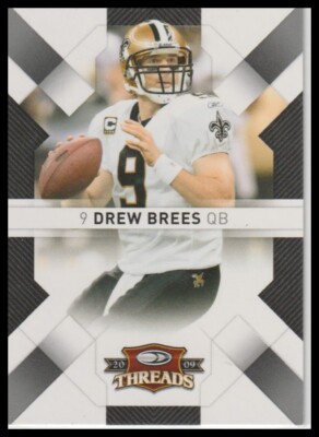 2009 Drew Brees Donruss Threads Football #62 New Orleans Saints