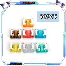 30Pcs Low Profile Mini Blade Fuses - Car Automotive Low Profile Fuses