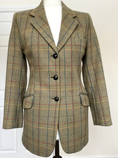 Reid & Taylor / Magee Tailored Blazer Uk10 Heavyweight Borders Tweed 100% Wool