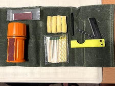 ZBV Custom Fire Starter Kit, Compact/Waterproof Hi Viz Orange BUSHCRAFT HUNTING