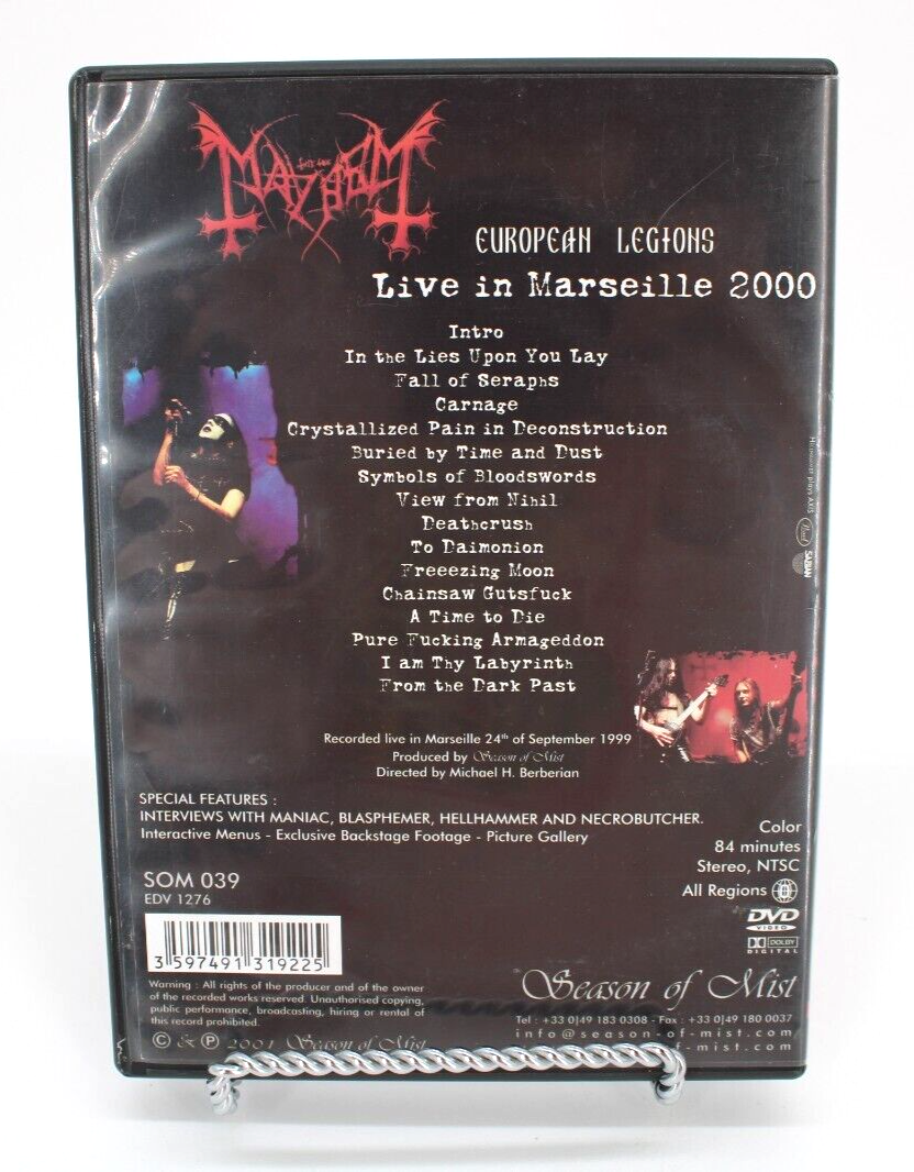 Mayhem European Legions Live in Marseille 2001 Season of Mist