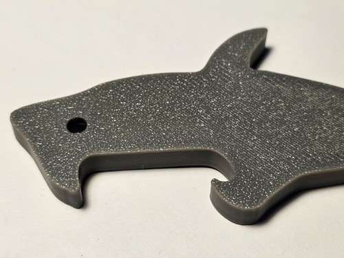 Bottle Opener Shark Keychain Gray Beer Beverage Lightweight Strong 3D Printed - Picture 3 of 7