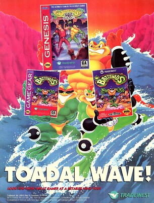 Battletoads Sega Genesis Game SNES NES Promo Ad Wall Art Print