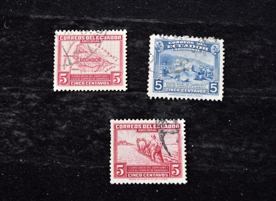 ECUADOR   1939  S C 73 + S C80+ S C84 + S RA41+ RA 48+ RA55 USED - Image 4 of 4