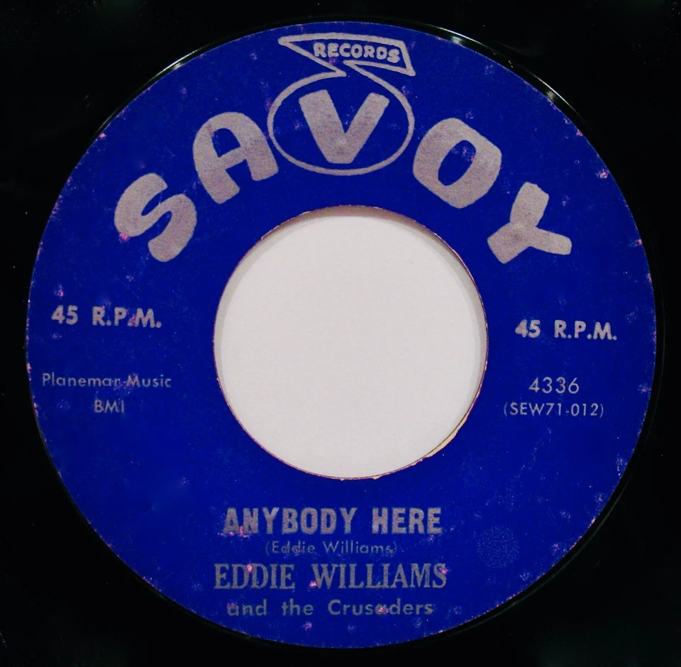 EDDIE WILLIAMS ✦ I Believe God & Anybody Here~Rare Black Gospel 45~SAVOY #4336 - Image 2 of 2