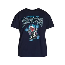 Stitch Juniors Halloween Graphic Print T-shirt Navy XXS
