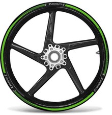 KIT STRISCE ADESIVE VERDI compatibili per CERCHI 17 MOTO KAWASAKI Z650 TUNING