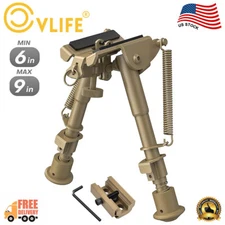 6"-9" Hunting Rifle Bipod Spring Return Coming with Picatinny Rail Mount Adapter