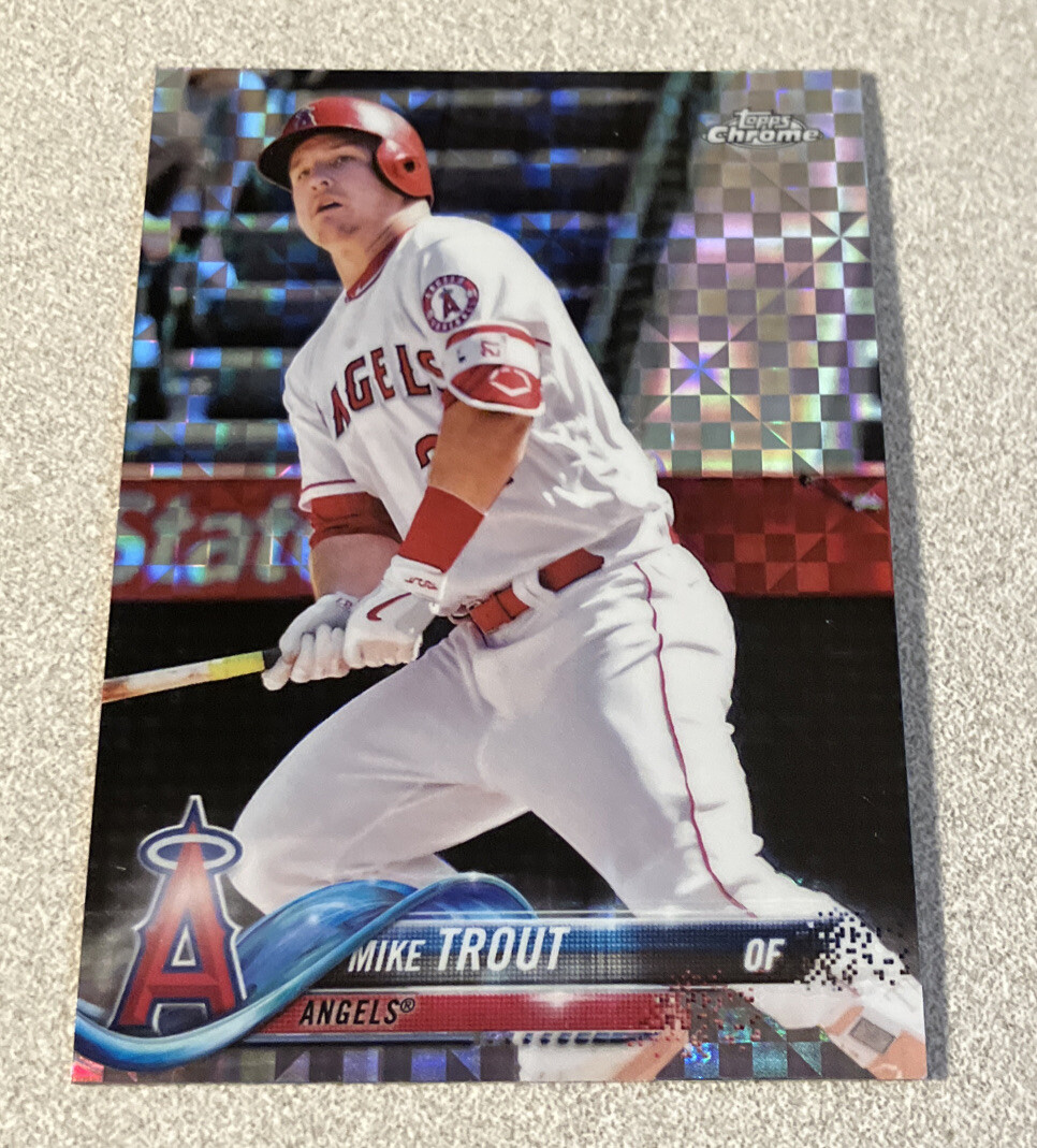 2018 Topps Chrome Xfractor Refractor #100 Mike Trout Angels