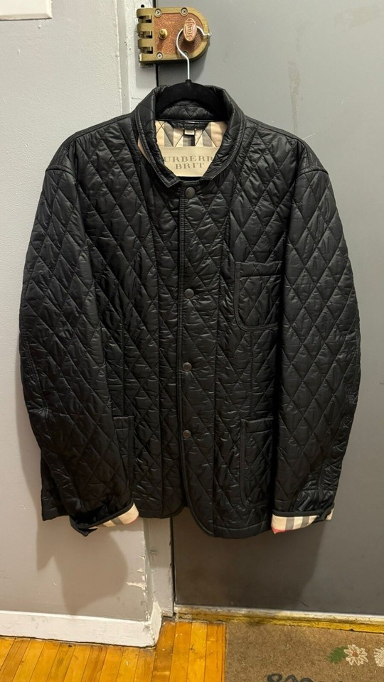 Burberry Brit Men’s Quilted Jacket Size XXL, worn 1 time eBay