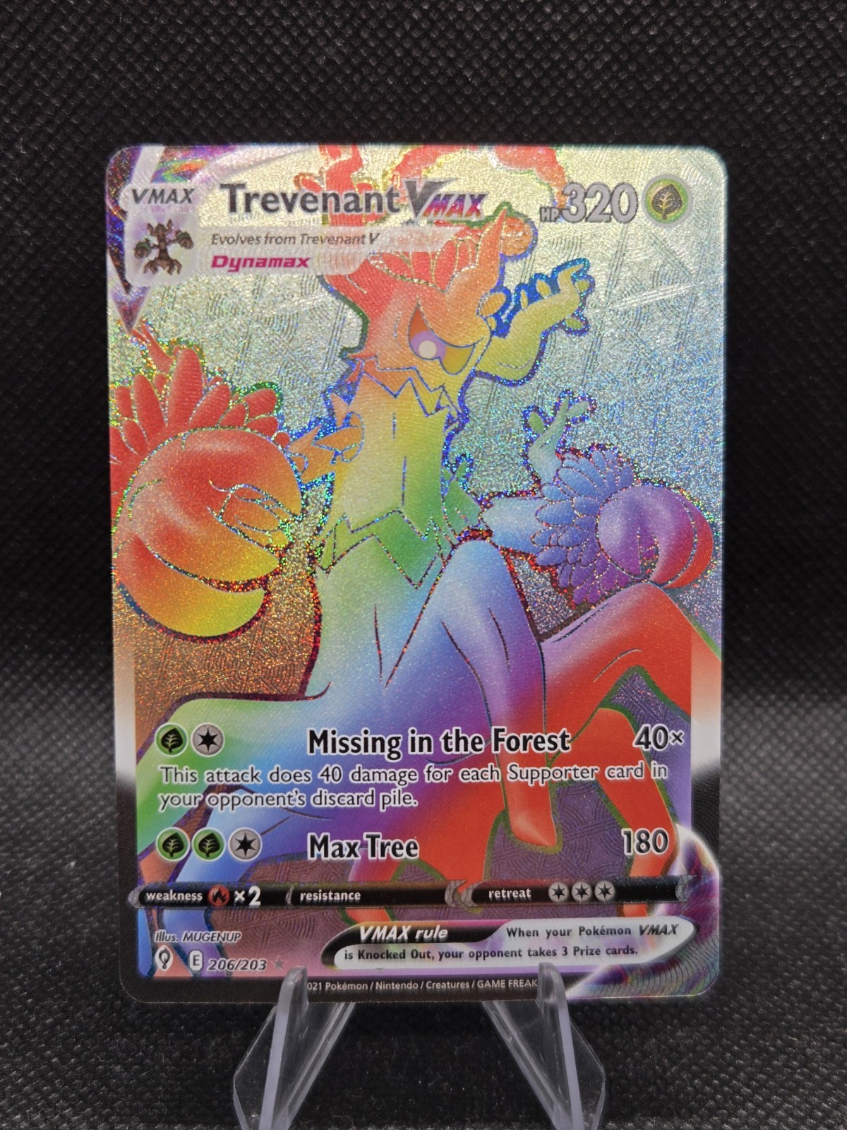 Trevenant VMAX (Secret) 206/203 Pokemon Evolving Skies - NM