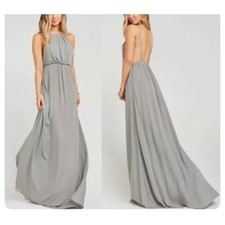 Show Me Your Mumu Amanda Maxi Gray dress, sz S. Long and flowy with low back