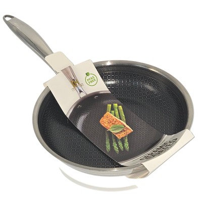 Lexi Home Ceramic Coated Tri-Ply Stainless Steel 8in Frying Pan