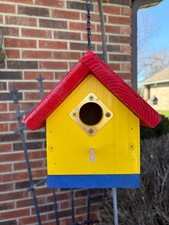   Simply  Bird House Colorful All Natural Cedar.