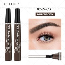 4 Tip Waterproof Eyebrow Pen Microblading Liquid Brow Pencil 5 Colors.
