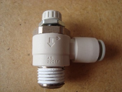 SMC AS2201F - Drehzahlregler - Eingang R 1/8 Stecker - Rohrausgang 6mm-