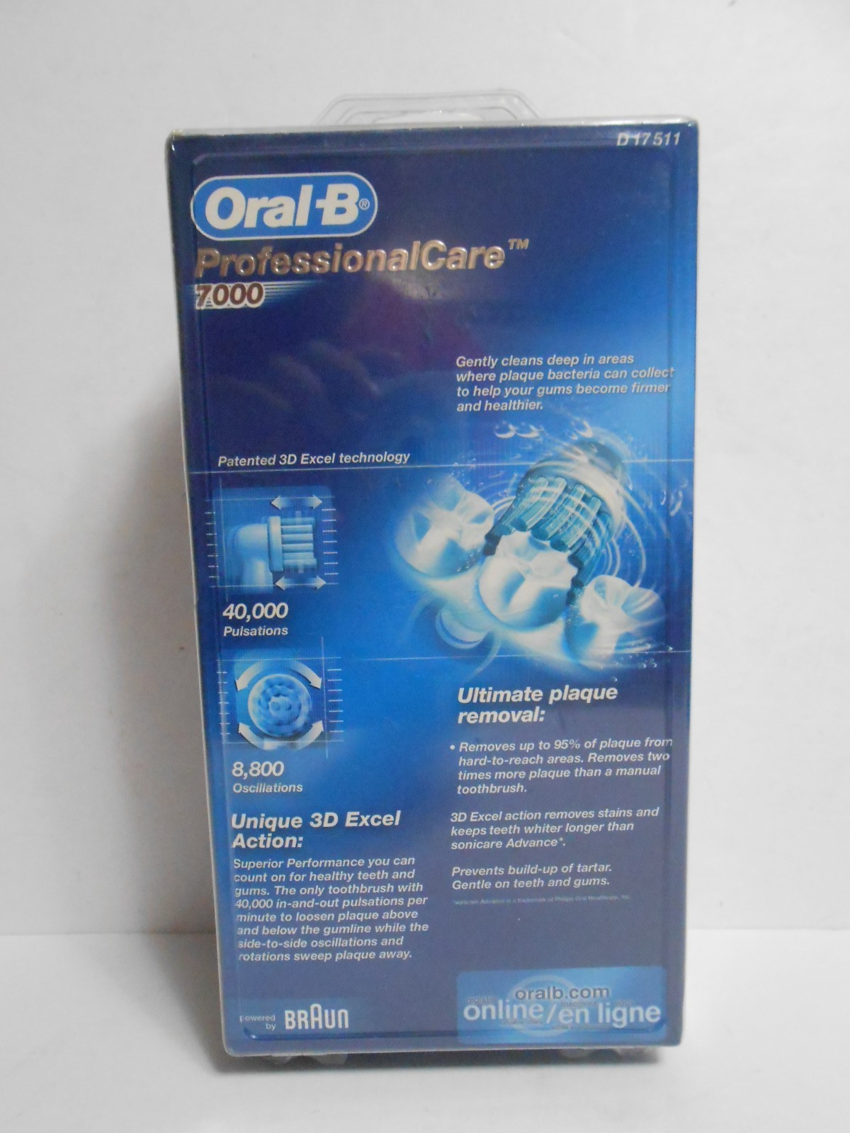 Oral-B Professional Care 7000 3d Excel Rechargeable Toothbrush Brand New Sealed — image 2
