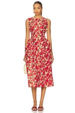 NWT KIKA VARGAS Mette Dress Red Rose Floral size 4
