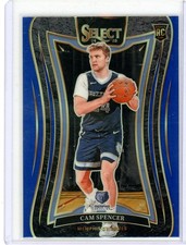 2024-25 Panini Select - Mezzanine Cam Spencer #389 Blue Prizm (RC) Grizzlies