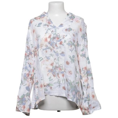 Kenar, Bluse, Größe: XL, Weiß/Mehrfarbig, Leinen, Blumen, Damen #Wfn