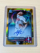 2025 Andrew Morris Bowman #CPA-AMO 1st Chrome Gold Lava Refractor Auto 26/50
