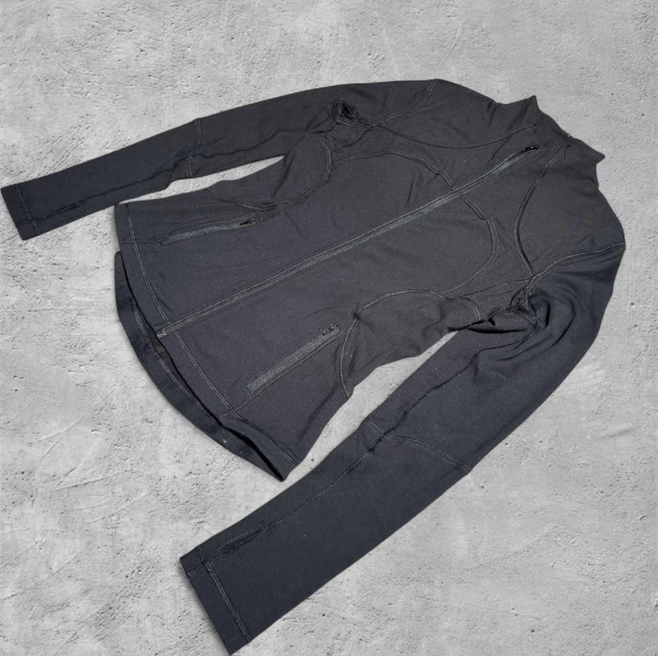 Chaqueta Lululemon Negra Define Manga Larga Cremallera Completa Negra Talla 8 Foto 2 de 4
