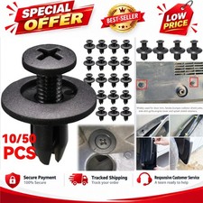 8mm Plastic Push-In Rivets Car Bumper Fender Fastener Clips for Toyota Ford