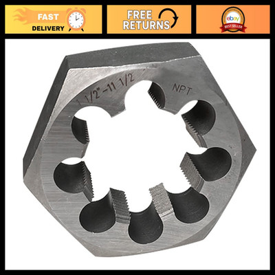 1-1/2'' NPT Pipe Die Hex Rethreading Tool - Carbon Steel, Durable & Precision Fit