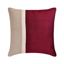Cranberry Designer Throw Pillow Cover, 16"x16" Silk Cushion-Cranberry Silkastic
