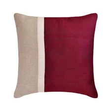 Cranberry Designer Throw Pillow Cover, 16"x16" Silk Cushion-Cranberry Silkastic