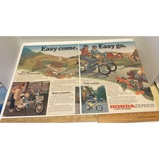 Vintage Print Ad Honda Express Scooter Countr...